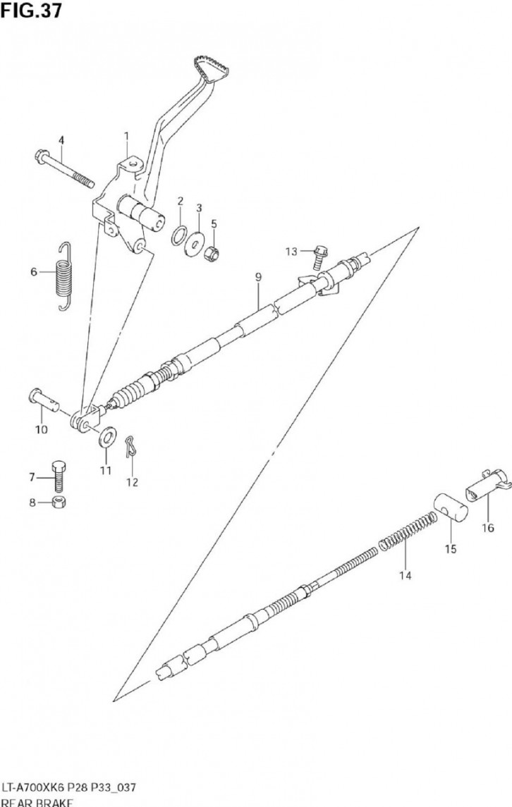 Pedala Frana Spate